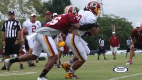 Redskins Roy Helu Jr. in RB drills - Training Camp 2014