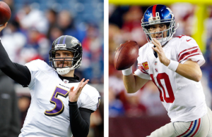 Joe Flacco, Eli Manning