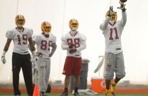 redskins receivers practice
